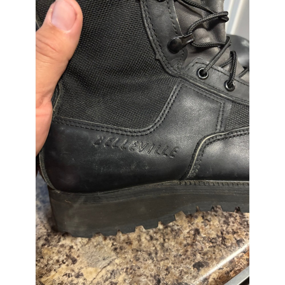 Belleville Mens Black Leather Gore-Tex Waterproof Combat Boots Vibram Size 9R - Picture 2 of 16